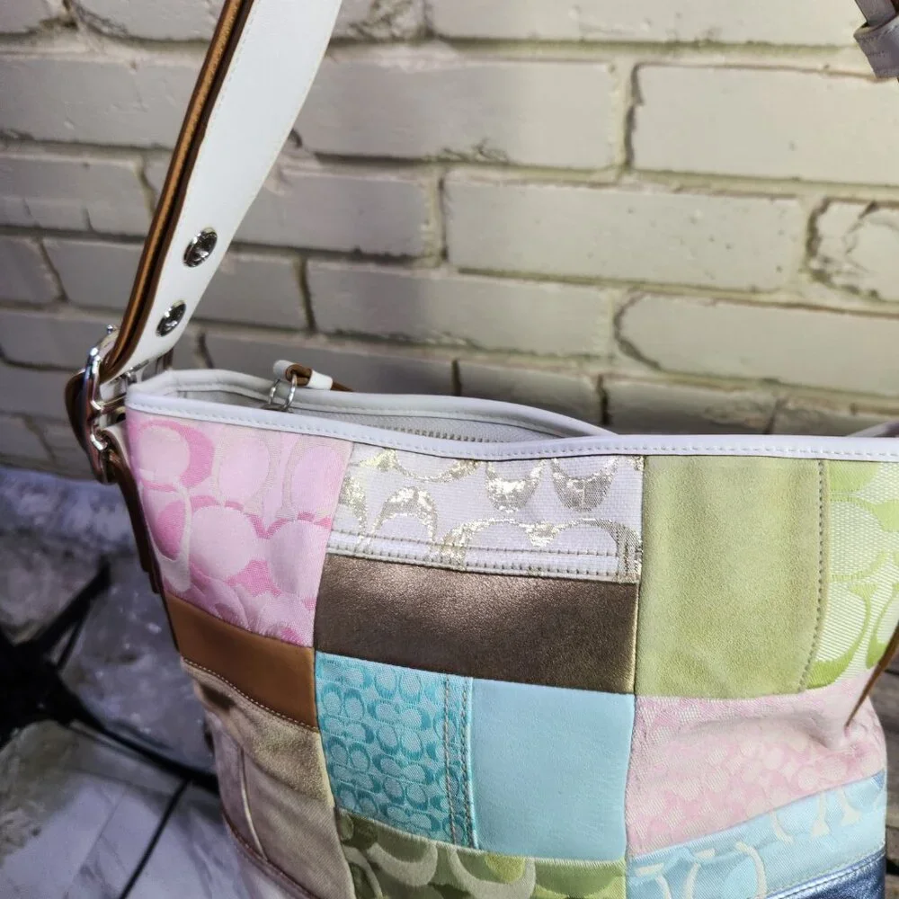 Coach Pastel Patchwork Crossbody Bag Purse - Picture 10 of 14